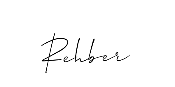 Make a beautiful signature design for name Rehber. With this signature (Allison_Script) style, you can create a handwritten signature for free. Rehber signature style 2 images and pictures png