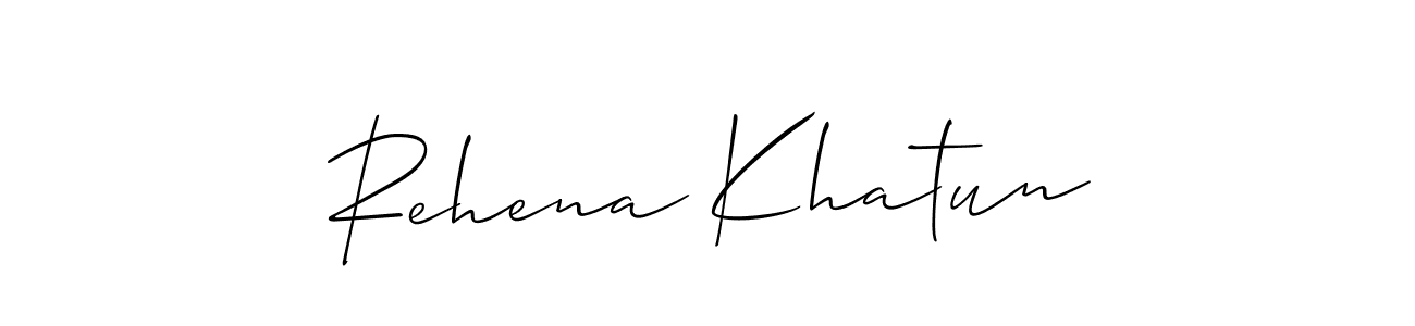 Make a short Rehena Khatun signature style. Manage your documents anywhere anytime using Allison_Script. Create and add eSignatures, submit forms, share and send files easily. Rehena Khatun signature style 2 images and pictures png