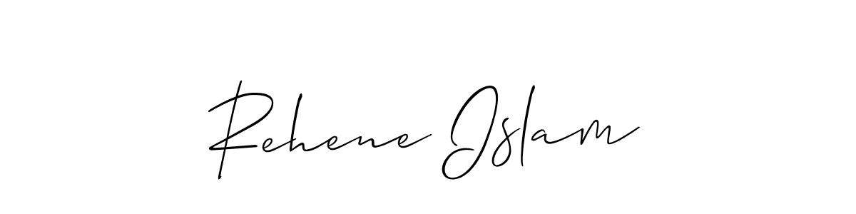 How to make Rehene Islam name signature. Use Allison_Script style for creating short signs online. This is the latest handwritten sign. Rehene Islam signature style 2 images and pictures png