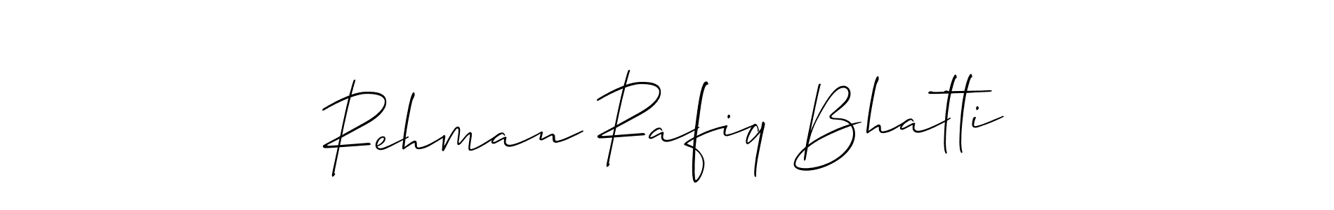 Rehman Rafiq Bhatti stylish signature style. Best Handwritten Sign (Allison_Script) for my name. Handwritten Signature Collection Ideas for my name Rehman Rafiq Bhatti. Rehman Rafiq Bhatti signature style 2 images and pictures png