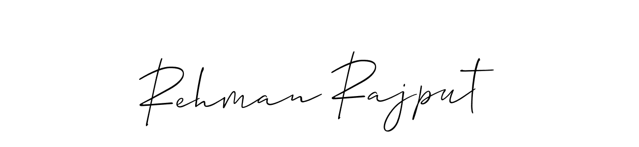 The best way (Allison_Script) to make a short signature is to pick only two or three words in your name. The name Rehman Rajput include a total of six letters. For converting this name. Rehman Rajput signature style 2 images and pictures png