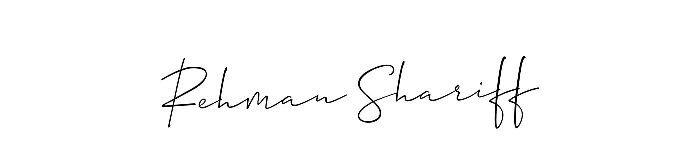 You should practise on your own different ways (Allison_Script) to write your name (Rehman Shariff) in signature. don't let someone else do it for you. Rehman Shariff signature style 2 images and pictures png