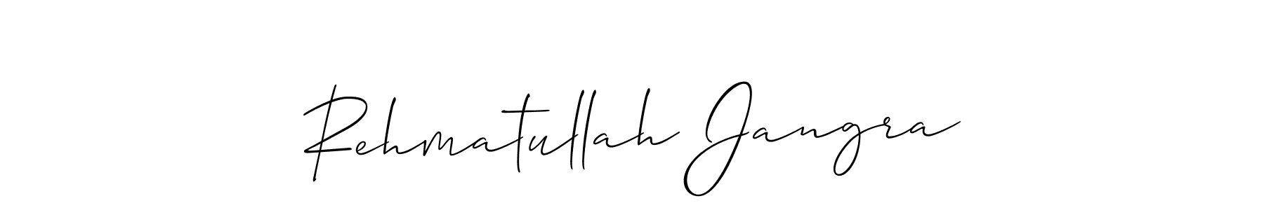 The best way (Allison_Script) to make a short signature is to pick only two or three words in your name. The name Rehmatullah Jangra include a total of six letters. For converting this name. Rehmatullah Jangra signature style 2 images and pictures png
