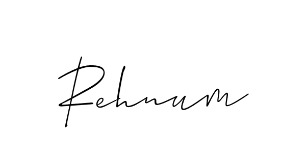 Best and Professional Signature Style for Rehnum. Allison_Script Best Signature Style Collection. Rehnum signature style 2 images and pictures png