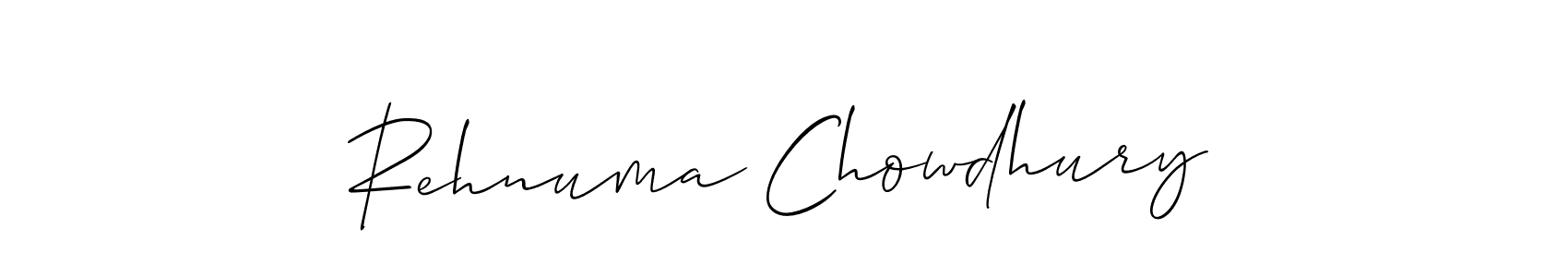 It looks lik you need a new signature style for name Rehnuma Chowdhury. Design unique handwritten (Allison_Script) signature with our free signature maker in just a few clicks. Rehnuma Chowdhury signature style 2 images and pictures png