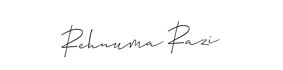 It looks lik you need a new signature style for name Rehnuma Razi. Design unique handwritten (Allison_Script) signature with our free signature maker in just a few clicks. Rehnuma Razi signature style 2 images and pictures png
