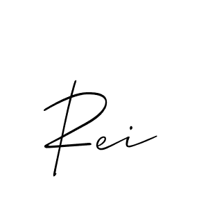 Also we have Rei name is the best signature style. Create professional handwritten signature collection using Allison_Script autograph style. Rei signature style 2 images and pictures png