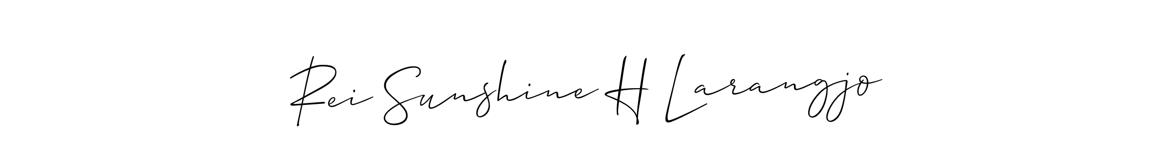 Also we have Rei Sunshine H Larangjo name is the best signature style. Create professional handwritten signature collection using Allison_Script autograph style. Rei Sunshine H Larangjo signature style 2 images and pictures png