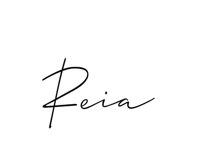 Make a beautiful signature design for name Reia. With this signature (Allison_Script) style, you can create a handwritten signature for free. Reia signature style 2 images and pictures png