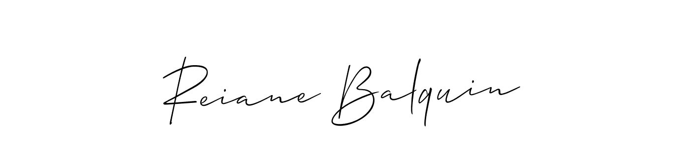 Also You can easily find your signature by using the search form. We will create Reiane Balquin name handwritten signature images for you free of cost using Allison_Script sign style. Reiane Balquin signature style 2 images and pictures png