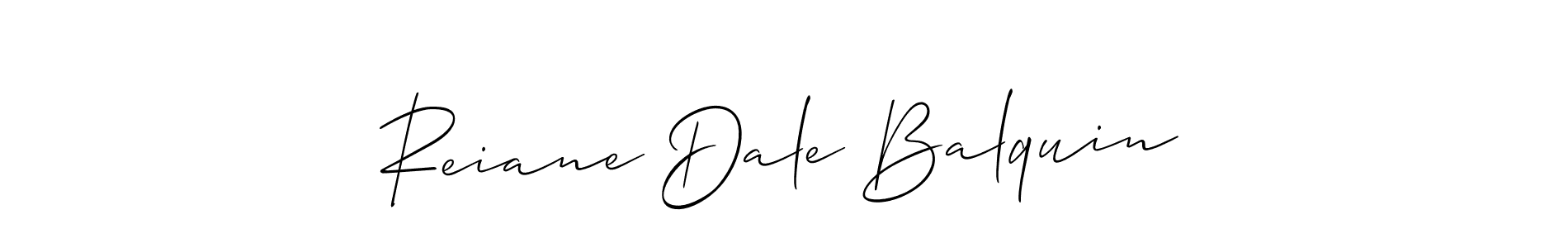 It looks lik you need a new signature style for name Reiane Dale Balquin. Design unique handwritten (Allison_Script) signature with our free signature maker in just a few clicks. Reiane Dale Balquin signature style 2 images and pictures png