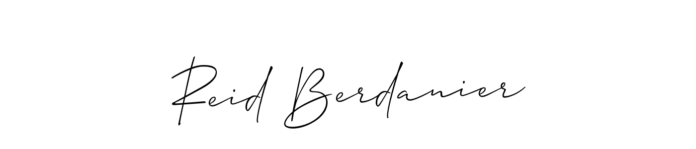 Make a beautiful signature design for name Reid Berdanier. With this signature (Allison_Script) style, you can create a handwritten signature for free. Reid Berdanier signature style 2 images and pictures png