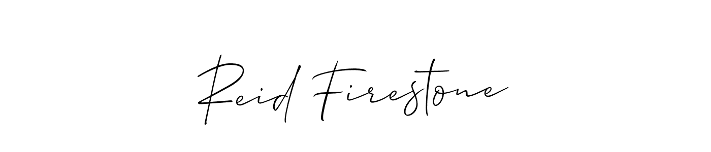 Make a beautiful signature design for name Reid Firestone. With this signature (Allison_Script) style, you can create a handwritten signature for free. Reid Firestone signature style 2 images and pictures png