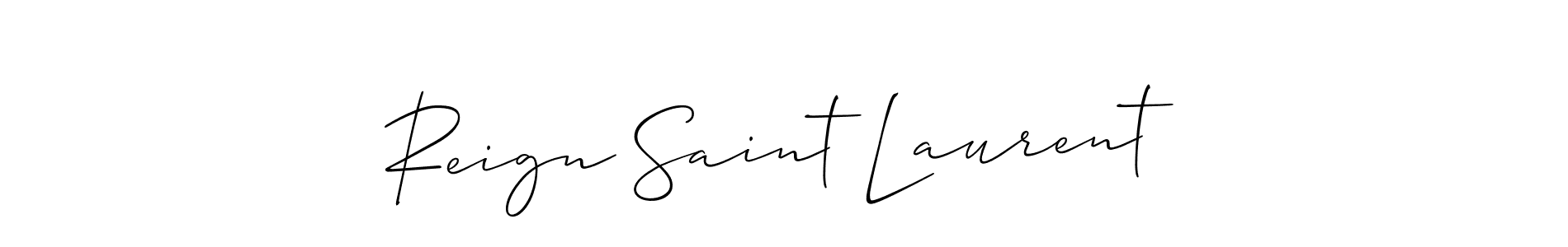 It looks lik you need a new signature style for name Reign Saint Laurent. Design unique handwritten (Allison_Script) signature with our free signature maker in just a few clicks. Reign Saint Laurent signature style 2 images and pictures png