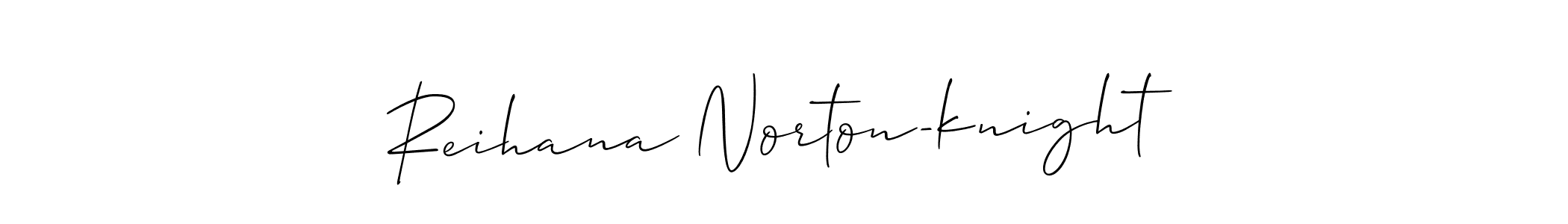 Make a short Reihana Norton-knight signature style. Manage your documents anywhere anytime using Allison_Script. Create and add eSignatures, submit forms, share and send files easily. Reihana Norton-knight signature style 2 images and pictures png