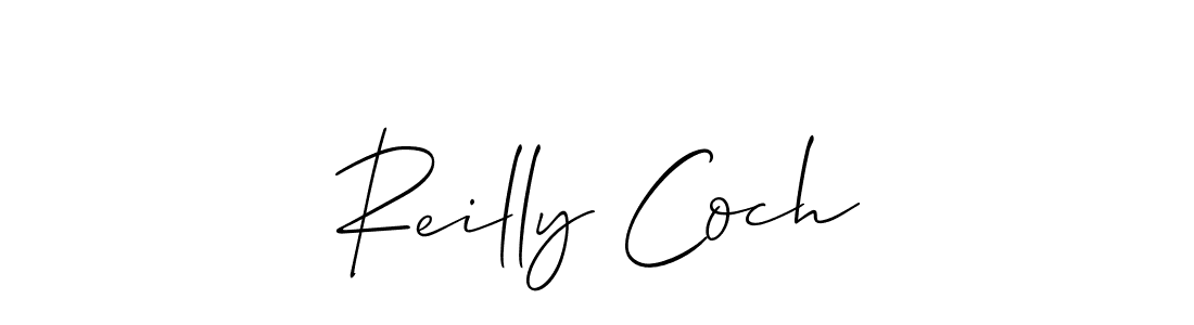 Similarly Allison_Script is the best handwritten signature design. Signature creator online .You can use it as an online autograph creator for name Reilly Coch. Reilly Coch signature style 2 images and pictures png