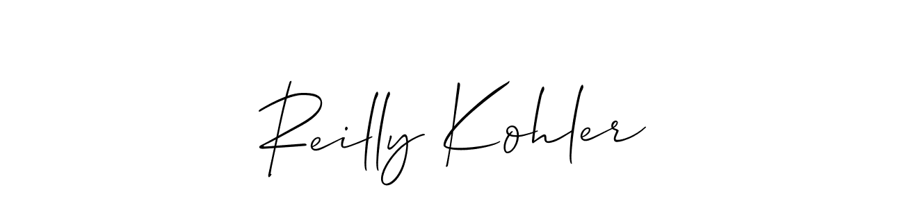 How to make Reilly Kohler name signature. Use Allison_Script style for creating short signs online. This is the latest handwritten sign. Reilly Kohler signature style 2 images and pictures png