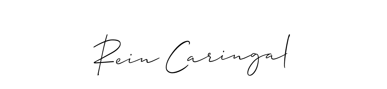 Design your own signature with our free online signature maker. With this signature software, you can create a handwritten (Allison_Script) signature for name Rein Caringal. Rein Caringal signature style 2 images and pictures png