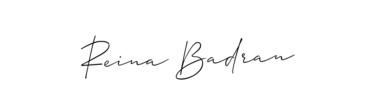 Make a beautiful signature design for name Reina Badran. With this signature (Allison_Script) style, you can create a handwritten signature for free. Reina Badran signature style 2 images and pictures png