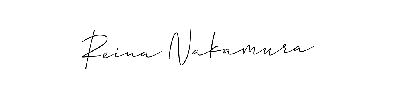 Make a short Reina Nakamura signature style. Manage your documents anywhere anytime using Allison_Script. Create and add eSignatures, submit forms, share and send files easily. Reina Nakamura signature style 2 images and pictures png