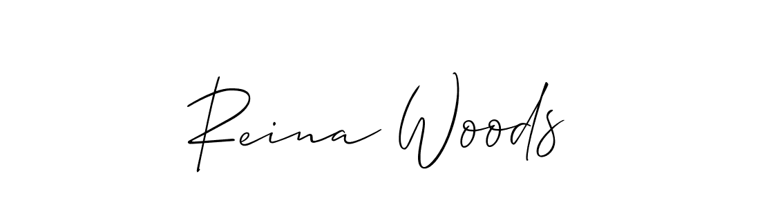 Also You can easily find your signature by using the search form. We will create Reina Woods name handwritten signature images for you free of cost using Allison_Script sign style. Reina Woods signature style 2 images and pictures png