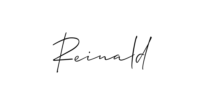 It looks lik you need a new signature style for name Reinald. Design unique handwritten (Allison_Script) signature with our free signature maker in just a few clicks. Reinald signature style 2 images and pictures png