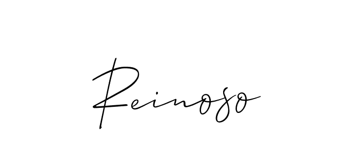 How to make Reinoso name signature. Use Allison_Script style for creating short signs online. This is the latest handwritten sign. Reinoso signature style 2 images and pictures png