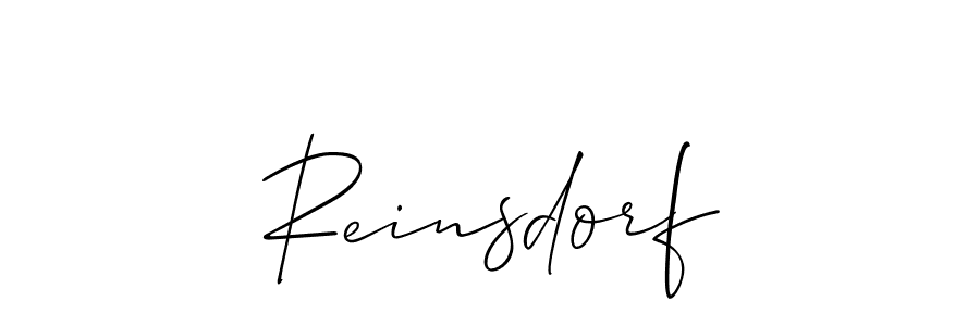 How to make Reinsdorf signature? Allison_Script is a professional autograph style. Create handwritten signature for Reinsdorf name. Reinsdorf signature style 2 images and pictures png