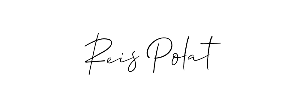 You should practise on your own different ways (Allison_Script) to write your name (Reis Polat) in signature. don't let someone else do it for you. Reis Polat signature style 2 images and pictures png