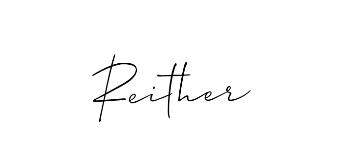 Reither stylish signature style. Best Handwritten Sign (Allison_Script) for my name. Handwritten Signature Collection Ideas for my name Reither. Reither signature style 2 images and pictures png