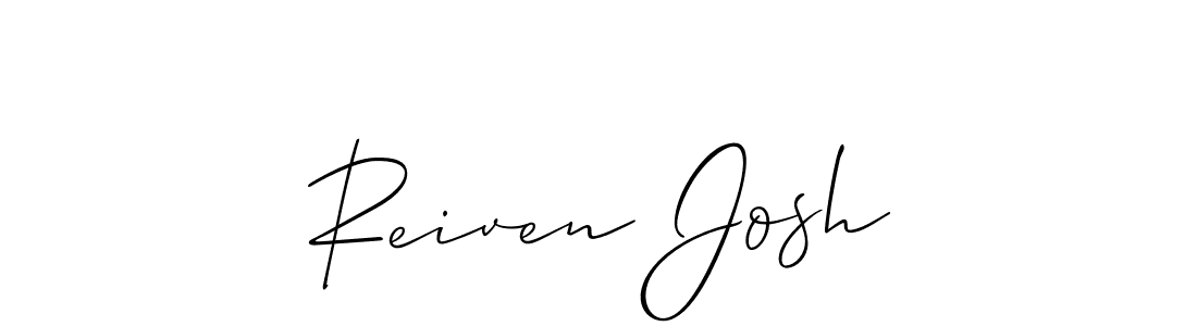 Design your own signature with our free online signature maker. With this signature software, you can create a handwritten (Allison_Script) signature for name Reiven Josh. Reiven Josh signature style 2 images and pictures png