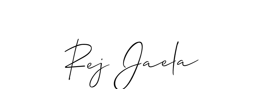 Allison_Script is a professional signature style that is perfect for those who want to add a touch of class to their signature. It is also a great choice for those who want to make their signature more unique. Get Rej Jaela name to fancy signature for free. Rej Jaela signature style 2 images and pictures png