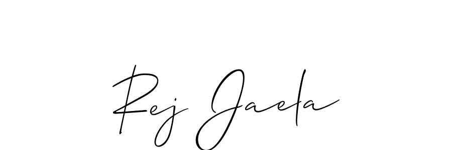 How to make Rej Jaela signature? Allison_Script is a professional autograph style. Create handwritten signature for Rej Jaela name. Rej Jaela signature style 2 images and pictures png