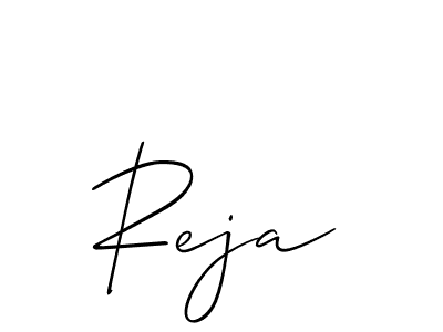 It looks lik you need a new signature style for name Reja. Design unique handwritten (Allison_Script) signature with our free signature maker in just a few clicks. Reja signature style 2 images and pictures png