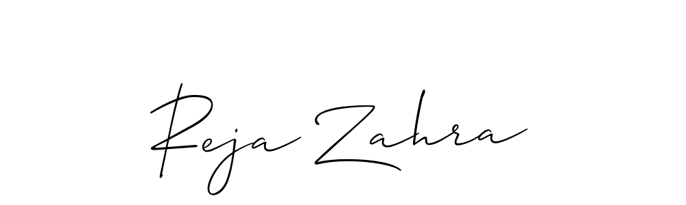 Also we have Reja Zahra name is the best signature style. Create professional handwritten signature collection using Allison_Script autograph style. Reja Zahra signature style 2 images and pictures png