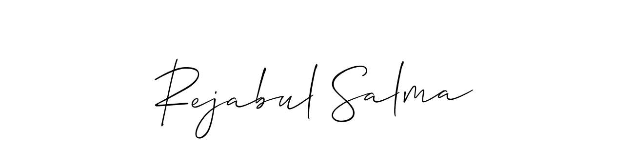 How to make Rejabul Salma signature? Allison_Script is a professional autograph style. Create handwritten signature for Rejabul Salma name. Rejabul Salma signature style 2 images and pictures png