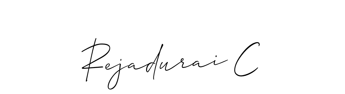 Use a signature maker to create a handwritten signature online. With this signature software, you can design (Allison_Script) your own signature for name Rejadurai C. Rejadurai C signature style 2 images and pictures png