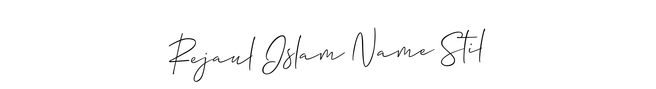 Use a signature maker to create a handwritten signature online. With this signature software, you can design (Allison_Script) your own signature for name Rejaul Islam Name Stil. Rejaul Islam Name Stil signature style 2 images and pictures png