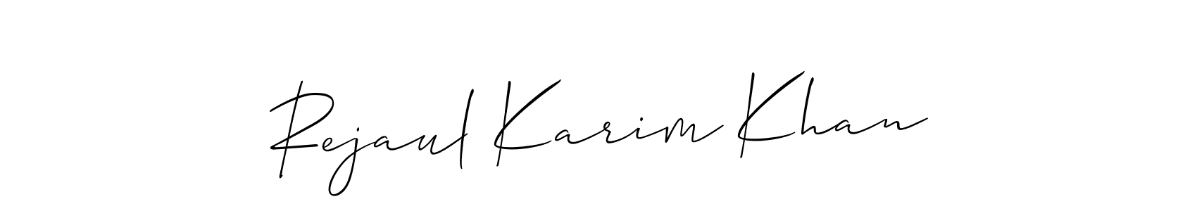 Also You can easily find your signature by using the search form. We will create Rejaul Karim Khan name handwritten signature images for you free of cost using Allison_Script sign style. Rejaul Karim Khan signature style 2 images and pictures png