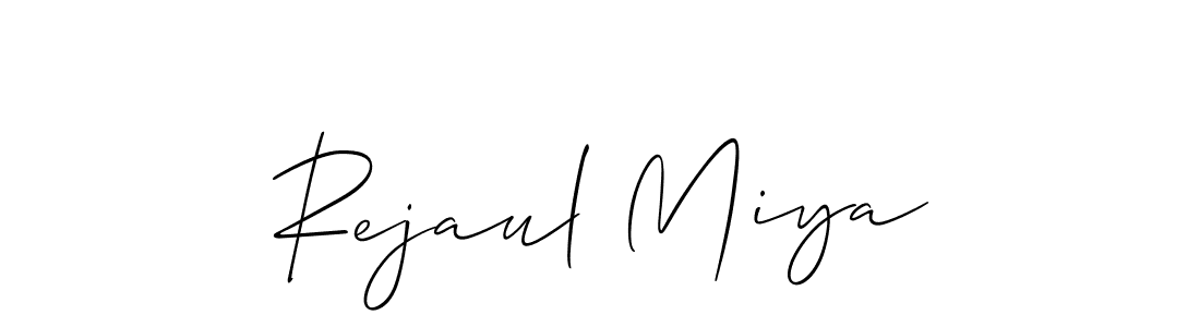 You should practise on your own different ways (Allison_Script) to write your name (Rejaul Miya) in signature. don't let someone else do it for you. Rejaul Miya signature style 2 images and pictures png