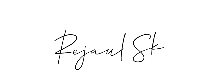 How to make Rejaul Sk name signature. Use Allison_Script style for creating short signs online. This is the latest handwritten sign. Rejaul Sk signature style 2 images and pictures png