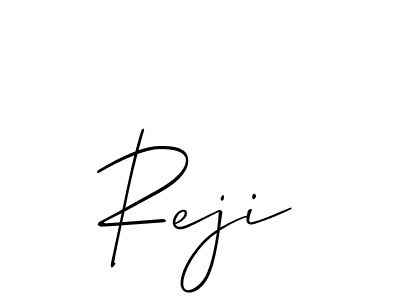 Allison_Script is a professional signature style that is perfect for those who want to add a touch of class to their signature. It is also a great choice for those who want to make their signature more unique. Get Reji name to fancy signature for free. Reji signature style 2 images and pictures png