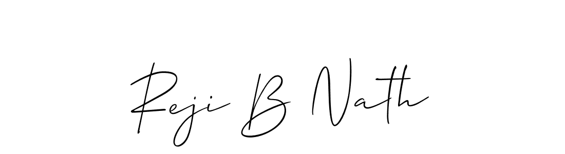 Design your own signature with our free online signature maker. With this signature software, you can create a handwritten (Allison_Script) signature for name Reji B Nath. Reji B Nath signature style 2 images and pictures png