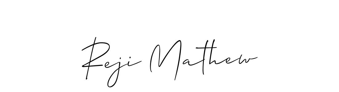 Make a short Reji Mathew signature style. Manage your documents anywhere anytime using Allison_Script. Create and add eSignatures, submit forms, share and send files easily. Reji Mathew signature style 2 images and pictures png