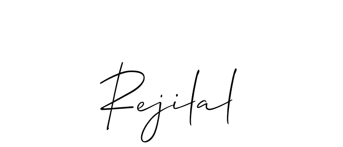 How to make Rejilal signature? Allison_Script is a professional autograph style. Create handwritten signature for Rejilal name. Rejilal signature style 2 images and pictures png