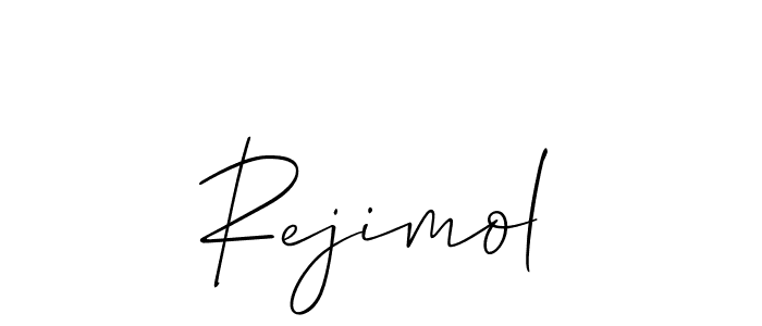 if you are searching for the best signature style for your name Rejimol. so please give up your signature search. here we have designed multiple signature styles  using Allison_Script. Rejimol signature style 2 images and pictures png