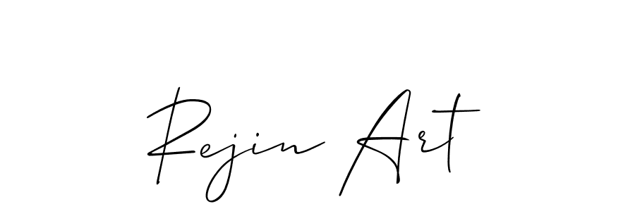 Allison_Script is a professional signature style that is perfect for those who want to add a touch of class to their signature. It is also a great choice for those who want to make their signature more unique. Get Rejin Art name to fancy signature for free. Rejin Art signature style 2 images and pictures png