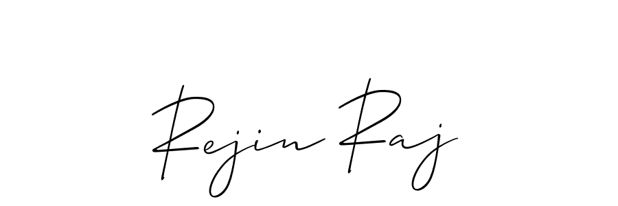 if you are searching for the best signature style for your name Rejin Raj. so please give up your signature search. here we have designed multiple signature styles  using Allison_Script. Rejin Raj signature style 2 images and pictures png