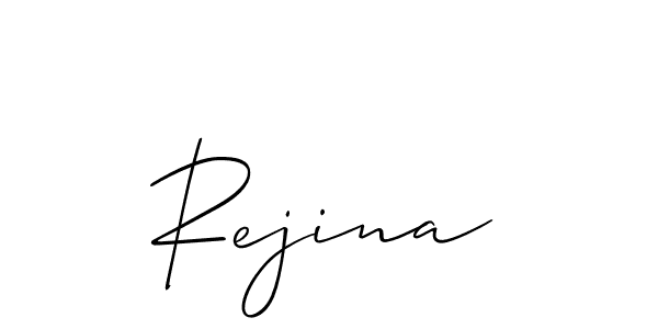 Make a beautiful signature design for name Rejina. With this signature (Allison_Script) style, you can create a handwritten signature for free. Rejina signature style 2 images and pictures png