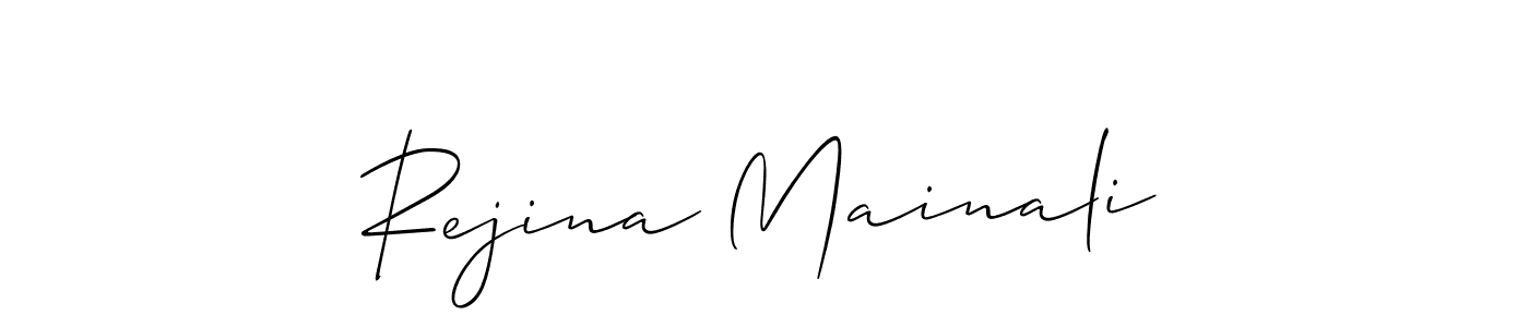 Also we have Rejina Mainali name is the best signature style. Create professional handwritten signature collection using Allison_Script autograph style. Rejina Mainali signature style 2 images and pictures png